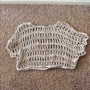 Express Beige Textured Knit Sweater